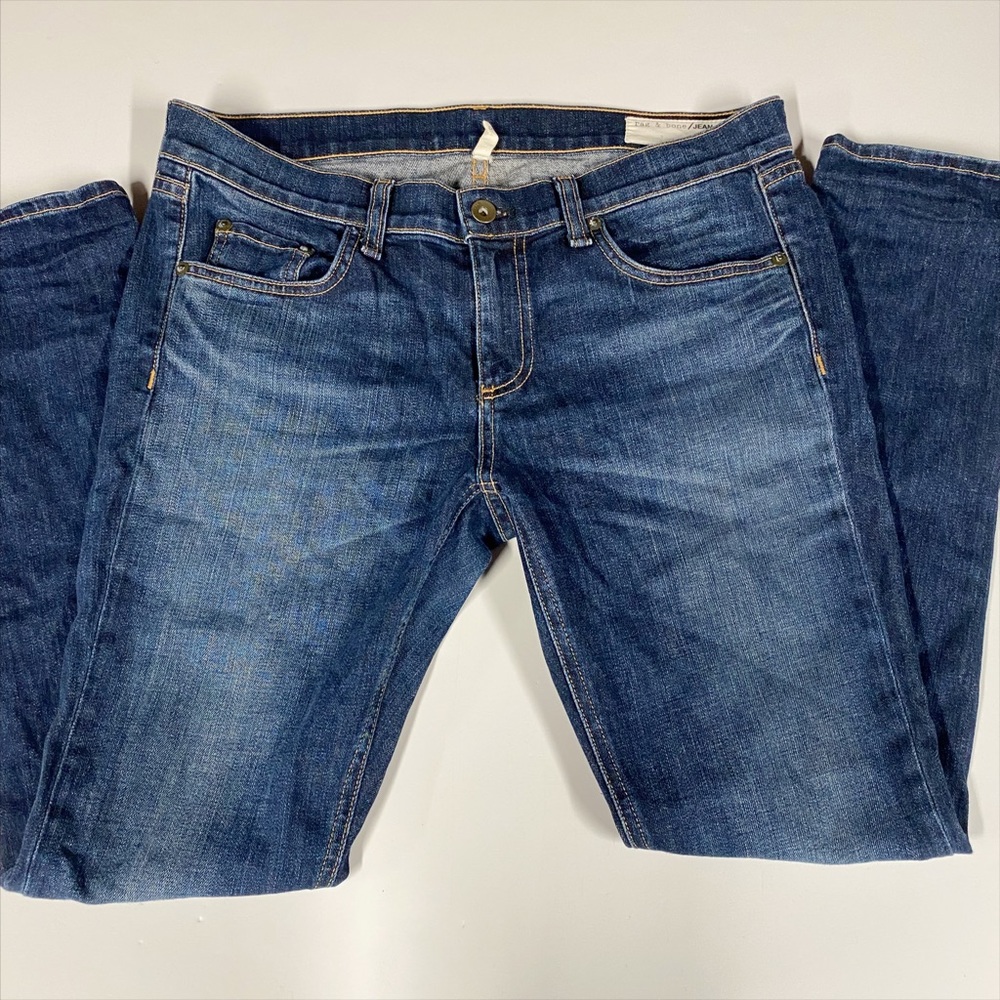 rag & bone Dark Wash Blue Straight-Leg Jeans - Picture 2 of 12